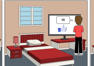 Komiks Antka Orczykowskiego z klasy 6f - "Nie wszystkie informacje w Internecie są prawdziwe"